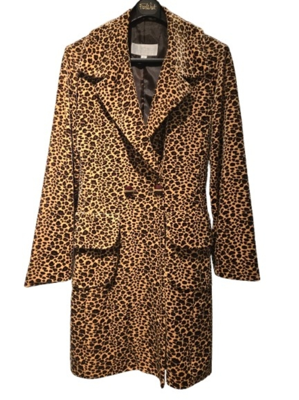 Vintage Leopard Print Pea Coat